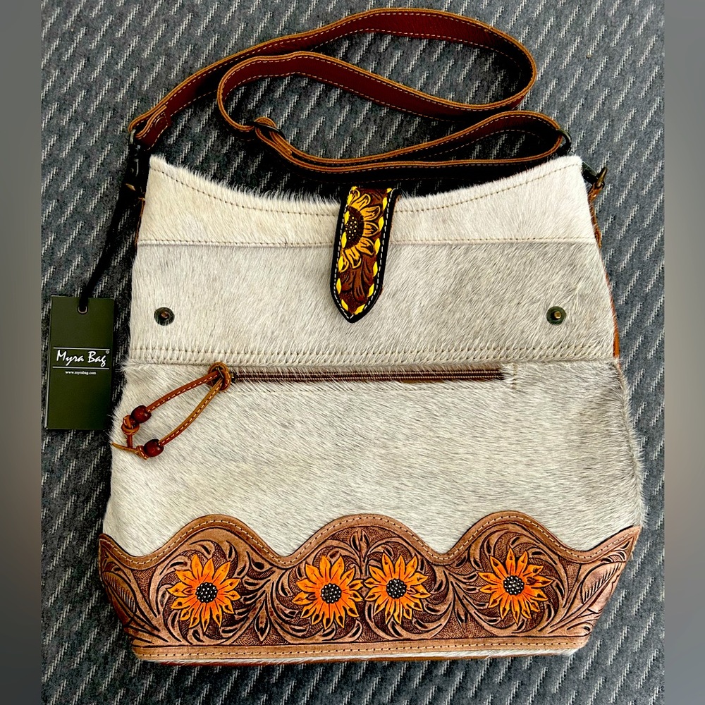 Sunflowers Hand Tooled Myra Bag